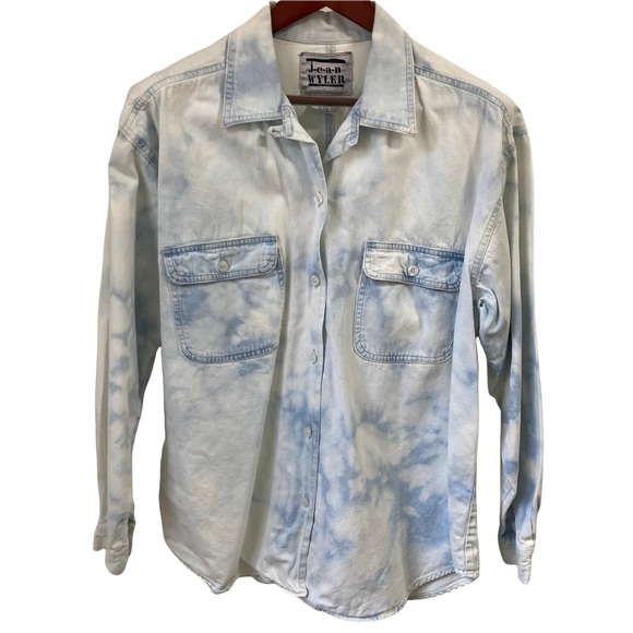 Vintage Bleached Denim Shirt L - Picture 1 of 8